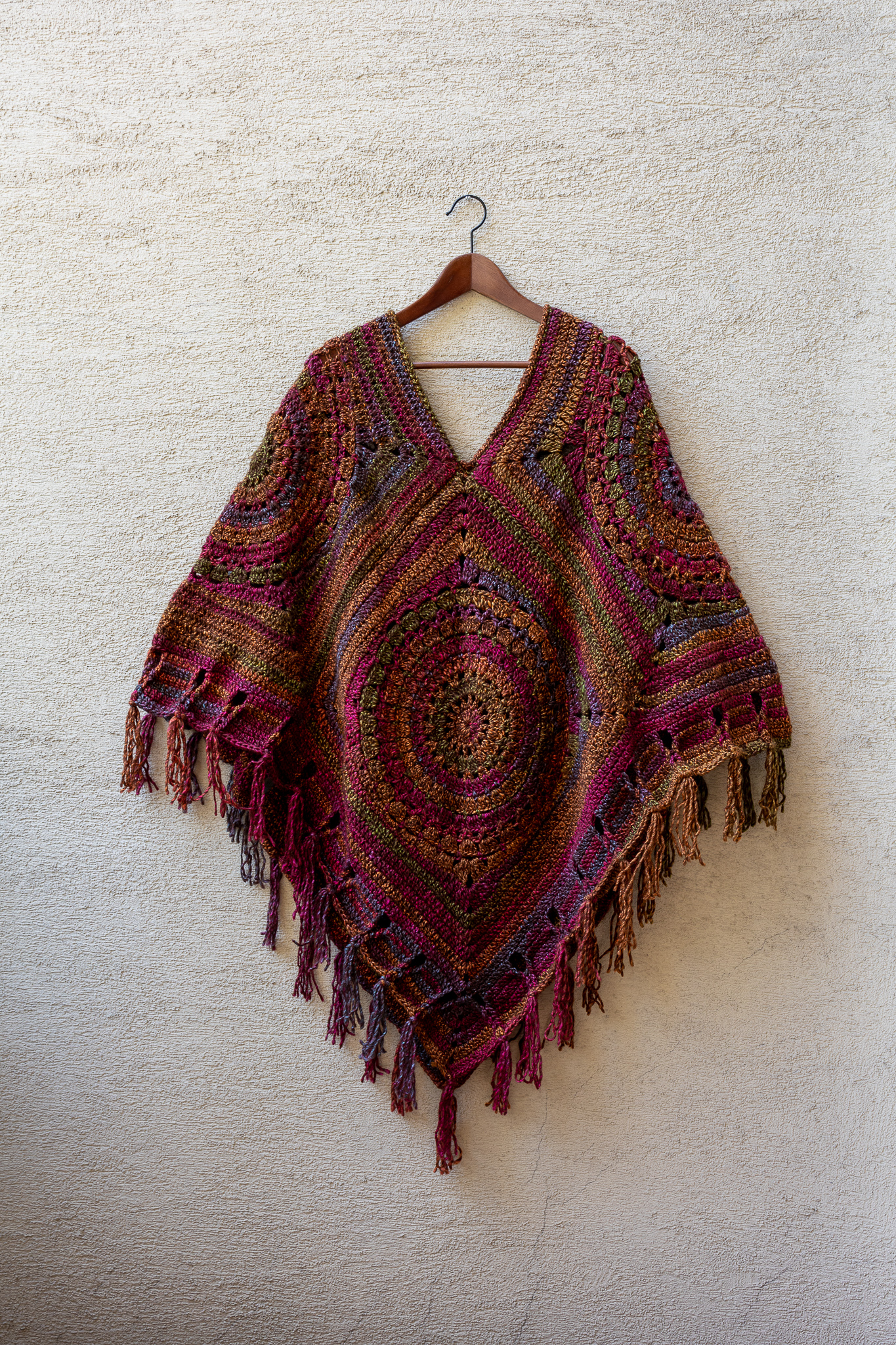 jesienne poncho boho